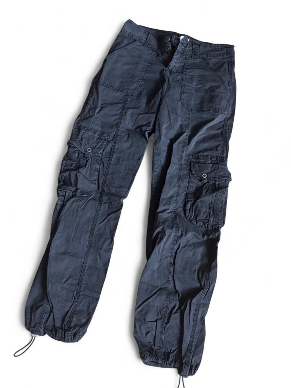 Garage Women’s Black Cargo Utility Pants with Elastic Ankles